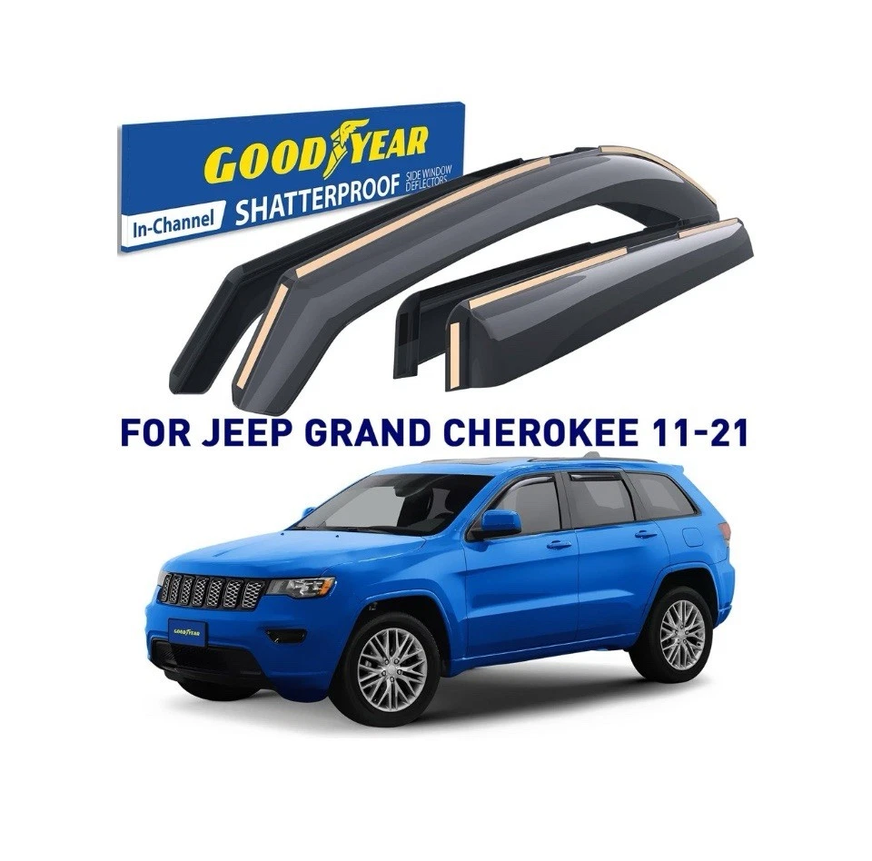 Deflectores de ventana Goodyear Jeep Grand Cherokee 2011-2021 4 piezas GY003442LP Foto 2 de 4