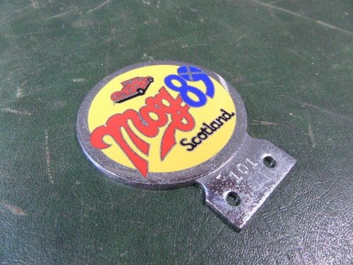 Mog 89 Scotland Morgan Sports Car Club Numbered Grille Badge #101 - 1989 - Picture 3 of 7