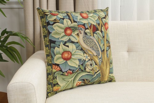 Woodpecker Left by William Morris European Cushion Cover Belgian Pillow 18x18 in - Picture 10 of 15