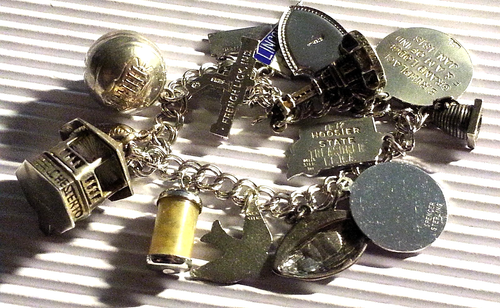 Vintage INDIANA Landmark Sterling Silver Charm Bracelet & 15 Charms, 7.00", Rare - Picture 18 of 18