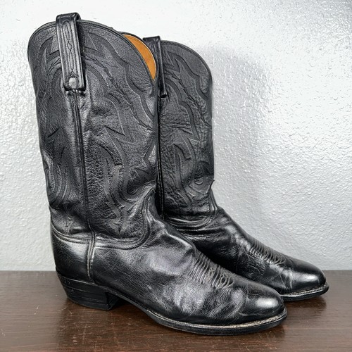 Botas vaqueras Lucchese 2000 negras T3094.R4 talla EE. UU. para hombre 11,5 B - Imagen 4 de 12