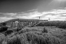 Fine Art Photography, Black and White print, 10x15, Country Bridge