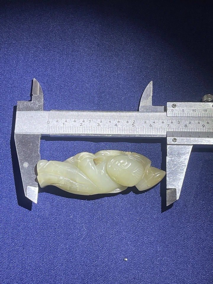 Chine XIX-XX, figure en jade céladon néphrite - Photo 3/4