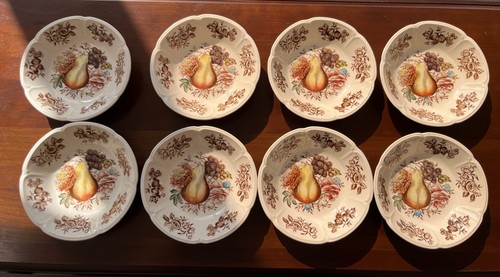 8er Set Johnson Bros Windsor Ware Windsor Obst 5" Beerenschalen - Top Zustand!