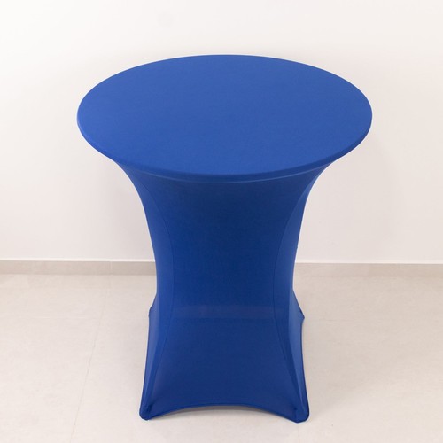 Elegante mantel de mesa de cóctel de spandex azul real para boda fiesta hogar - Imagen 5 de 8