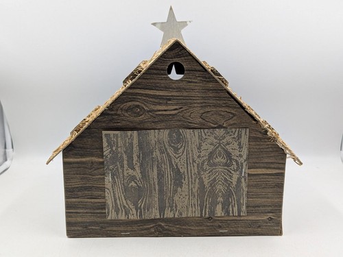 Vintage 50er Jahre Weihnachtskrippe Krippe Pappstall Set komplett - Bild 7 von 11