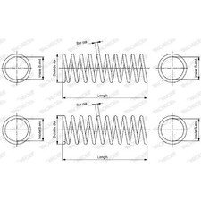 2x Fahrwerksfeder MONROE SP1441 2 Federn Satz Federnsatz für Mercedes-Benz