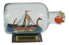 Ship in a bottle - Viking Ship in a bottle made of Glass/wood/brass 9 cm (3.5