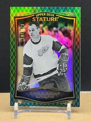2024-25 Upper Deck Stature - 2023-24 Base Legends Gordie Howe, #27 Green /375