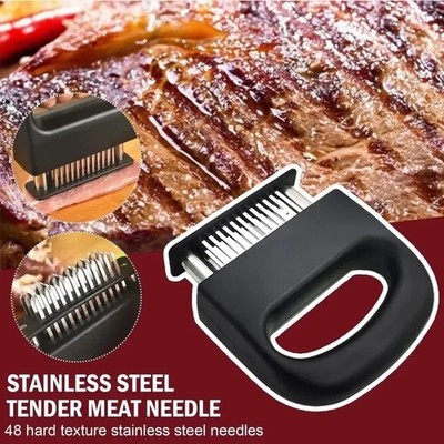 JY COOKMENT Meat Tenderizer Tool 48 Stainless Steel Needle Blades BBQ Kitchen