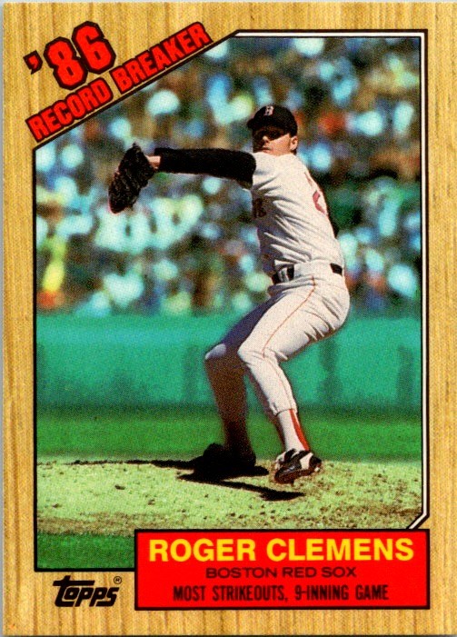 1987 Topps Tiffany Set-Break Roger Clemens #1 Near Mint or Better