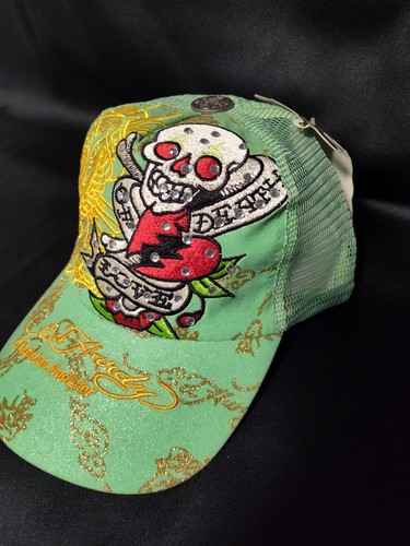 Ed Hardy Snapback Trucker Hat Death Of Love By Christian Audigier