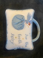 Tooth Fairy Pillow Blue And White Cross Stitched Fairy W Pocket  Door Hanger