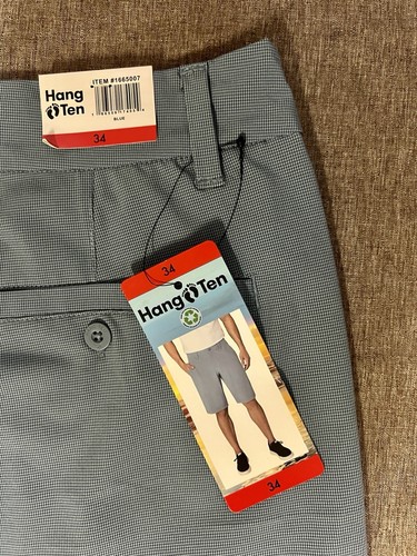 Hang Ten Shorts Adult Size 34 Blue Hybrid Shorts Mens Summer Wear - Picture 5 of 6