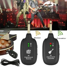 A8 Wireless Guitar Transmitter Receiver Set UHF 730mhz 50M Range Micro USB L9H2