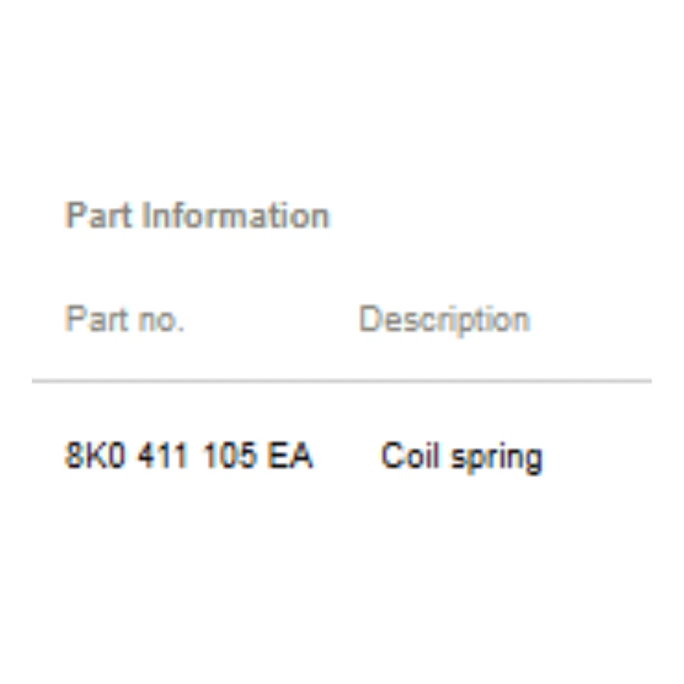 Audi A4 2012 muelle helicoidal delantero usado OEM 8K0411105EA Foto 2 de 4