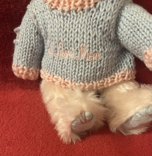 Ty Beanie Babys Baby I Love Mom rosa Bär mit Gelenken 8 Zoll Dachbodenschätze 2001 - Bild 5 von 9