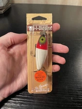 Luhr-Jensen Vintage Nip-I-Diddee Top Water Fishing Lure Wooden Bass 3/8 Oz