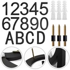 Modern Floating House Numbers 8 Black Shadow High Visibility Home Address