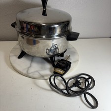 Vintage Farberware 5 QT Electric Dutch Oven Stock Pot Deep Fryer Pot Pourri 320A