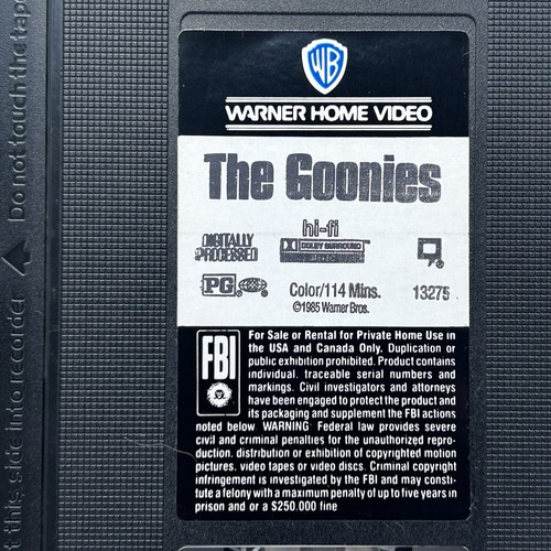 The Goonies VHS 1994 Video Tape 80s Family Adventure Movie Clamshell Nearly New! - Picture 4 of 9