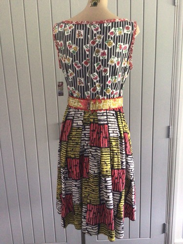 HAND MADE TRUE VINTAGE COTTON FLORAL TEA DRESS UK 10 By Abi Jackson EXCELLENT - Picture 8 of 12