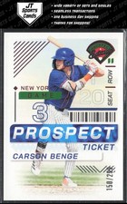 2024 Panini Prospect Edition Carson Benge 98 Prospect Ticket Red /299 Mets