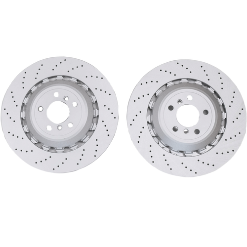 NEW For BMW F06 F10 F13 M5 Set of Rear Vented & Drilled Disc Brake Pads & Rotors - Picture 2 of 8