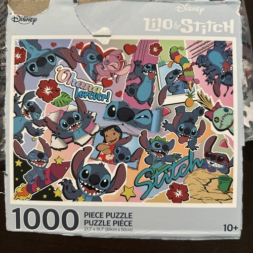 Disney Lilo and Stitch Jigsaw Puzzle UK Ohana Forever! 1000 Pieces New No Box - Picture 2 of 3