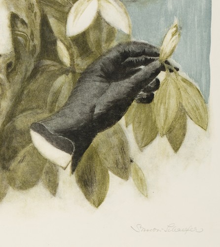 H. SIMON-SCHAEFER (*1907), Komposition mit Marmorkopf, Farblithographie - Picture 5 of 5