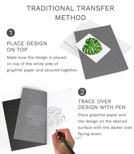 MyArtscape Graphite Transfer Paper, 18" x 24" - 10 Sheets - Black Waxed Carbo... - Picture 3 of 9