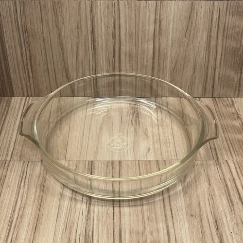 Fire King Vintage Anchor Hocking 1.5 Qt Clear Glass Baking Dish 9 in #429 USA