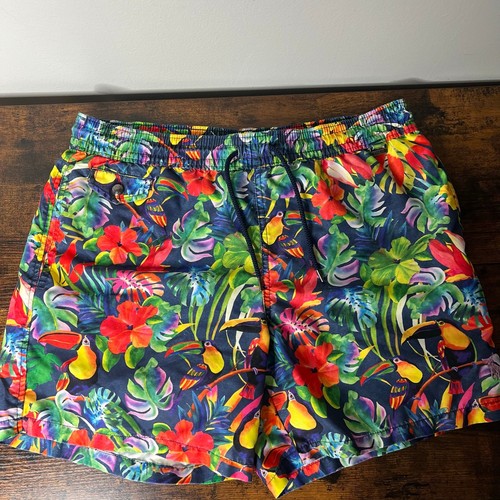 Polo Ralph Lauren Herren 7-1/4 Inch Classic-Fit Badehose Tropical Papageien Gr. M - Bild 2 von 14