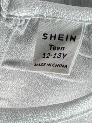 Shein Teen Blouse / Top Girls Size 12-13 White Sleeveless Ruffle NWOT - Picture 4 of 4