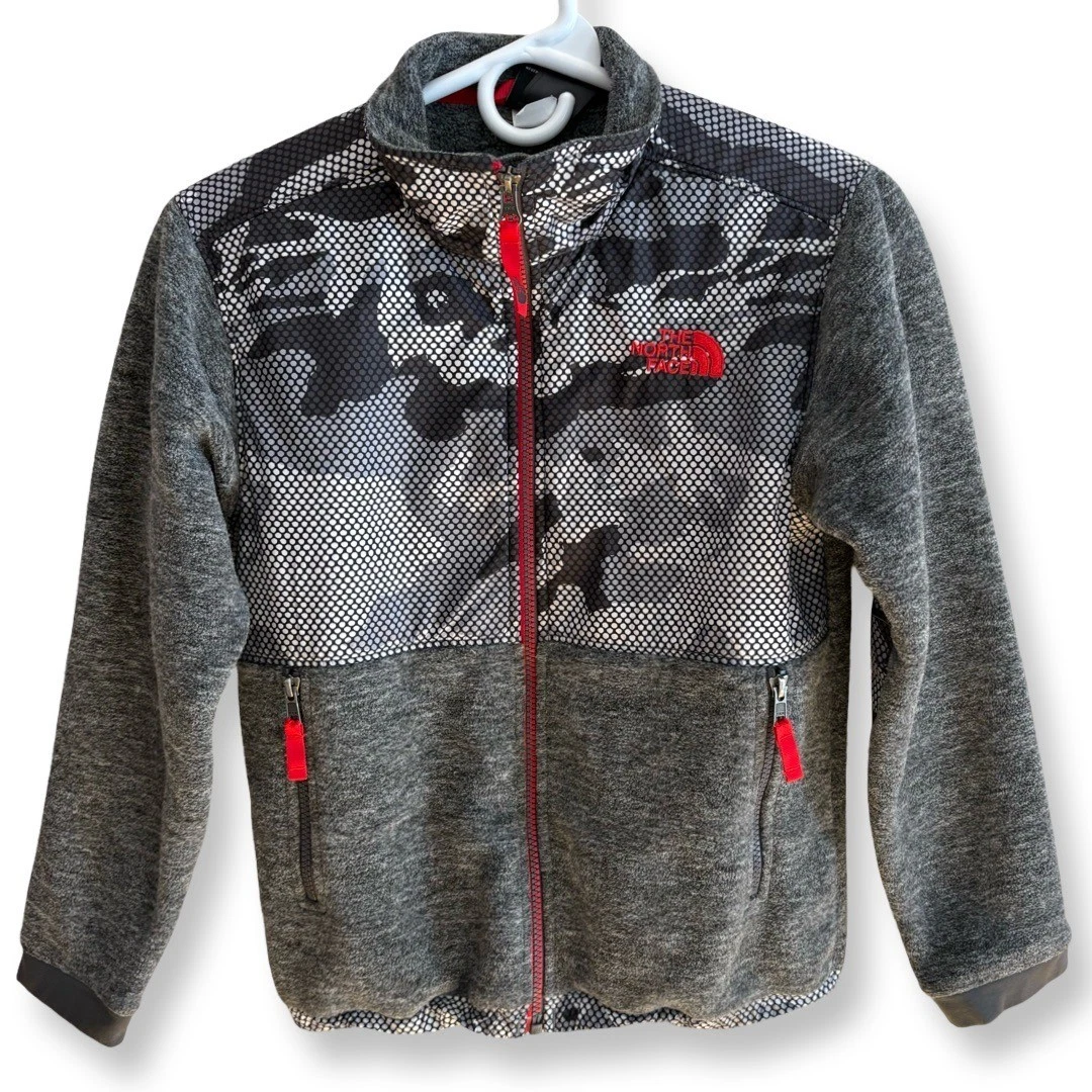 The North Face Denali Camo Youth Boys Full Zip Fleece Jacket Size Medium 10/12