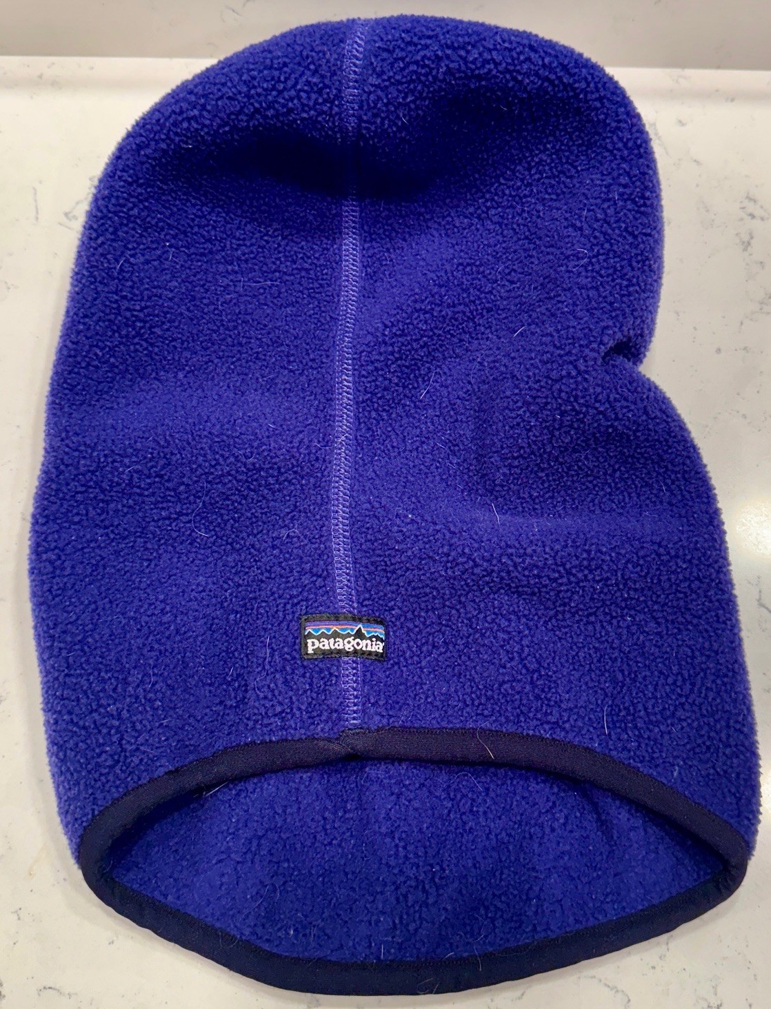 Vtg Patagonia Fleece Balaclava Ski Mask Purple/Blue USA made Kids Large