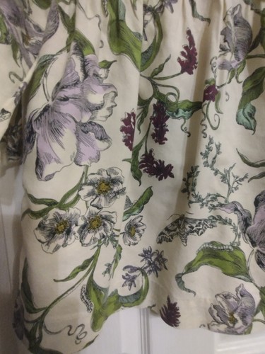 Tea Collection Cotton Dress Long Slv Girls Size 4 Purple & Green Floral, Pockets - Picture 6 of 19
