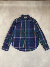 Maison Kitsune Fox Striped Oxford Long Sleeve Mens Button Front Shirt Sz. 40