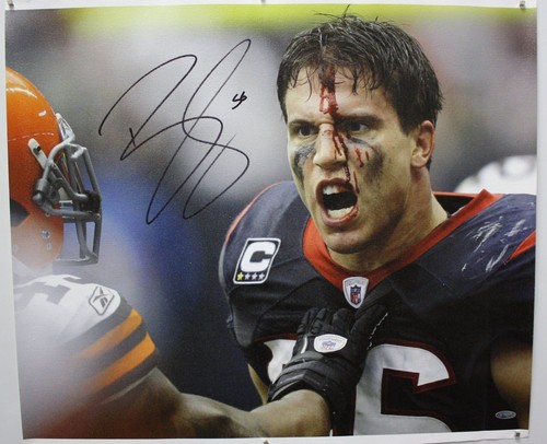Brian Cushing Autographed 20x24 Bloody Face Canvas- TriStar Authenticated - Picture 1 of 2