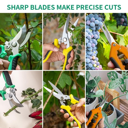 Garden Pruning Shears 3 Pack Gardening Shears Garden Scissors Stainless Steel... - Picture 7 of 7