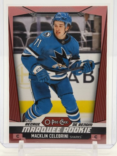 2024-25 OPC O-Pee-Chee Marquee Rookie Red Border #545 Macklin Celebrini - Sharks