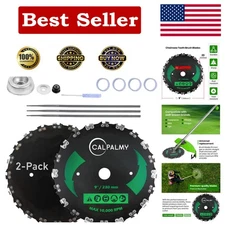 All-in-One 9" Brush Cutter Blades Set for Landscaping | Durable Carbon Steel