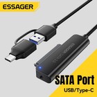 2 In 1 SATA to USB 3.0/Type-C Adapter Hard Drive Converter for 2.5inch HDD/SSD