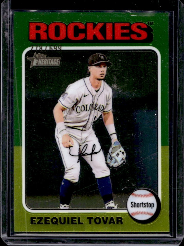 2024 Topps Heritage High Number Ezequiel Tovar Chrome #278/699 Rockies