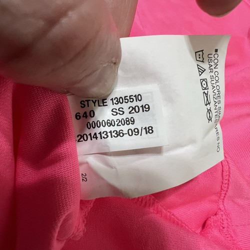 Under Armour Womens Heatgear Loose T-shirt Size Medium Pink Short Sleeve Uline - Picture 16 of 16