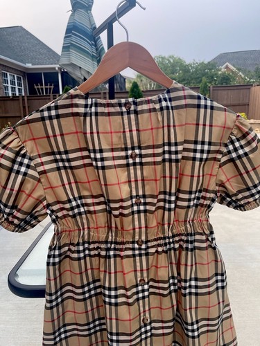 Burberry Mini Shelley Check Puff Sleeve Dress Sz 8 NWOT - Picture 11 of 17
