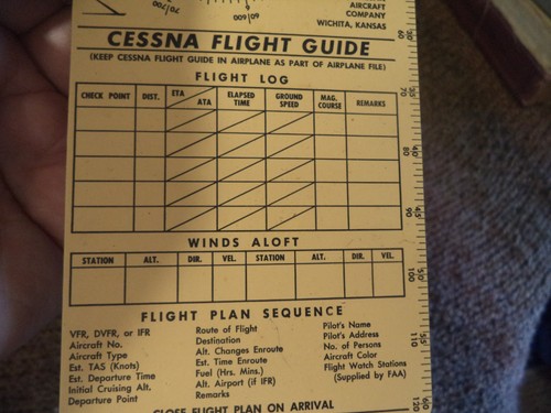 Nice Old Vintage 1958 Cessna Aircraft Airplane Flight Computer Guide - Zdjęcie 5 z 6
