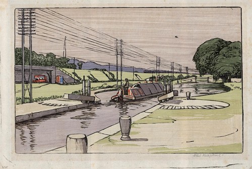 Ethel Kirkpatrick (1869-1966) Woodcut Signed In Pencil - The Gates Harrow Canal - Picture 4 of 7