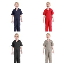 TOPTIE Boy's Coverall Child's Mechanic Halloween Costume Jumpsuit Short Sleeve