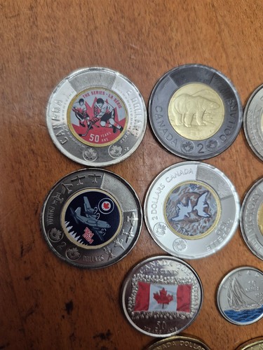 CANADIAN Colorized Coins LOT OF 13 SEE PHOTOS - Picture 8 of 8